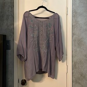 Johnny Was long sleeve shirt. Size extra large.